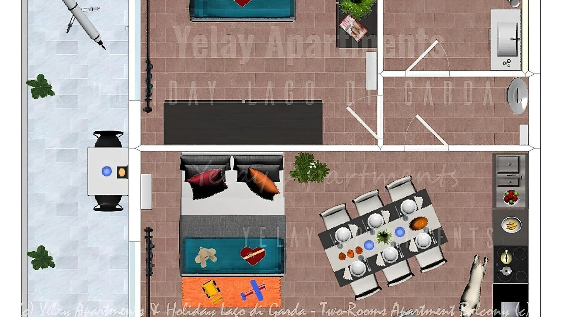 Yelay Apartments & Holiday Lago Di Garda Raffa Italie
